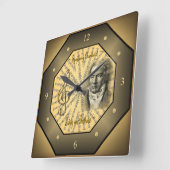 Ludwig van Beethoven ~ Deutscher Komponist ~ Piani Quadratische Wanduhr (Winkel)