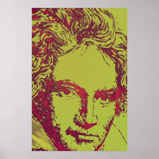 Ludwig Van Beethoven Digital Art Poster (Vorne)
