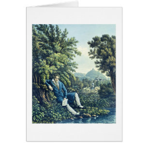 Ludwig van Beethoven durch einen Fluss (farbiges
