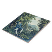 Ludwig van Beethoven durch einen Fluss (farbiges Fliese (Seite)