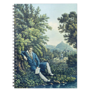 Ludwig van Beethoven durch einen Fluss (farbiges Notizblock