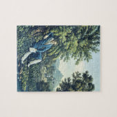 Ludwig van Beethoven durch einen Fluss (farbiges Puzzle (Horizontal)