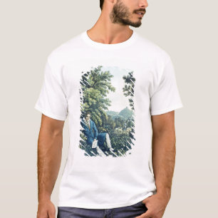 Ludwig van Beethoven durch einen Fluss (farbiges T-Shirt