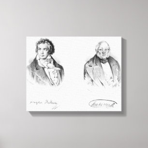 Ludwig van Beethoven & Francois-Antoine Habeneck Leinwanddruck
