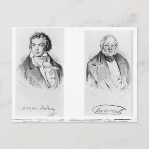 Ludwig van Beethoven & Francois-Antoine Habeneck Postkarte