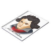 Ludwig van Beethoven im Cartoon Stil Notizblock (Linke Seite)