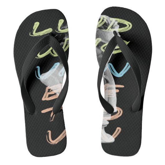 Ludwig van Beethoven im neonalen Typografie-Design Badesandalen (Fußbett)