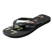 Ludwig van Beethoven im neonalen Typografie-Design Badesandalen (Schrägansicht)