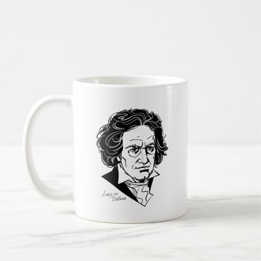 Ludwig van Beethoven Kaffeetasse (Links)