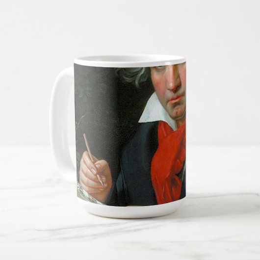 Ludwig Van Beethoven Kaffeetasse (Vorderseite Links)