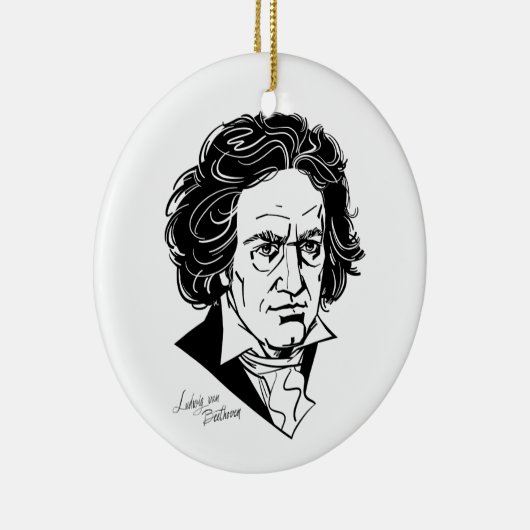 Ludwig van Beethoven Keramik Ornament (Rechts)