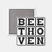 Ludwig Van Beethoven, Komponist Magnet (Vorderseite/Rückseite)