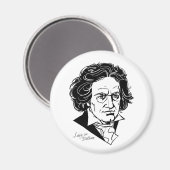 Ludwig van Beethoven Magnet (Vorderseite/Rückseite)