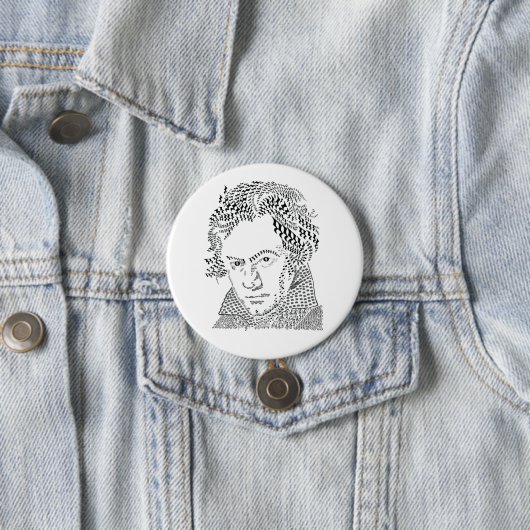 Ludwig van Beethoven, Musiknoten, Musiksymbole Button (Beispiel)