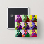 Ludwig Van Beethoven Pop Art Button (Vorne & Hinten)