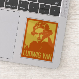 Ludwig van Beethoven Pop Art Custom Cut Vinyl Aufkleber