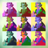 Ludwig Van Beethoven Pop Art Fensteraufkleber (Blatt 3)