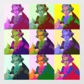 Ludwig Van Beethoven Pop Art Fensteraufkleber (Blatt)