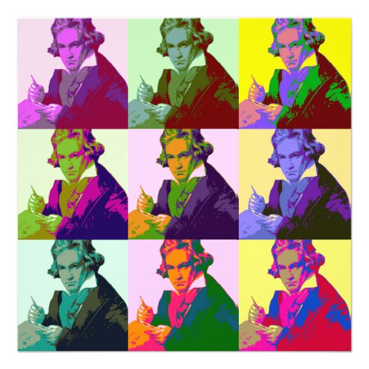 Ludwig Van Beethoven Pop Art Fotodruck (Vorne)