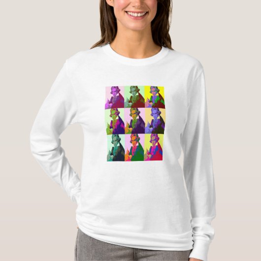 Ludwig Van Beethoven Pop Art T-Shirt (Vorderseite)