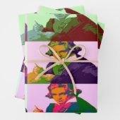 Ludwig Van Beethoven Pop Art Wrapping Paper Sheets Geschenkpapier Set (Beispiel)