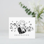 Ludwig van Beethoven Portrait and Bust with Notes (Stehend Vorderseite)