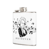 Ludwig van Beethoven Portrait and Bust with Notes Flachmann (Links)