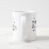 Ludwig van Beethoven Portrait and Bust with Notes Jumbo-Tasse (Rückseite)