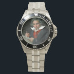 Ludwig van Beethoven Portrait Armbanduhr<br><div class="desc">Großes Portrait von Ludwig van Beethoven von Joseph Karl Stieler,  1820. Grosses Vintages Kunstportrait für klassische Musikliebhaber.</div>