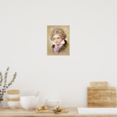 Ludwig van Beethoven Portrait im Aquarell Style Poster (Küche)