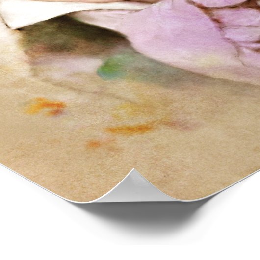 Ludwig van Beethoven Portrait im Aquarell Style Poster (Ecke)