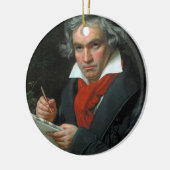 Ludwig van Beethoven Portrait Keramik Ornament (Links)