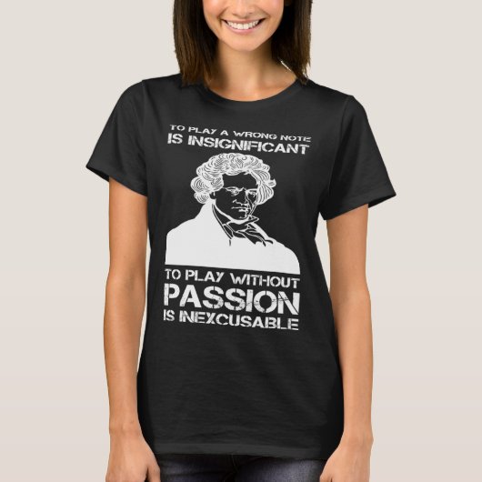 Ludwig van Beethoven Portrait Pianisten Piano Play T-Shirt (Vorderseite)