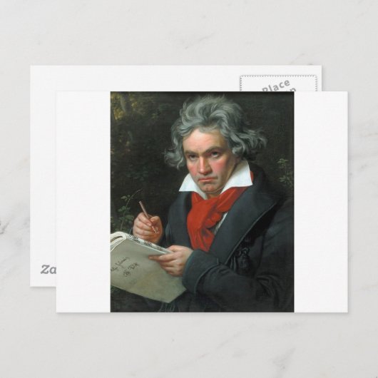 Ludwig van Beethoven Portrait Postkarte (Vorne/Hinten)