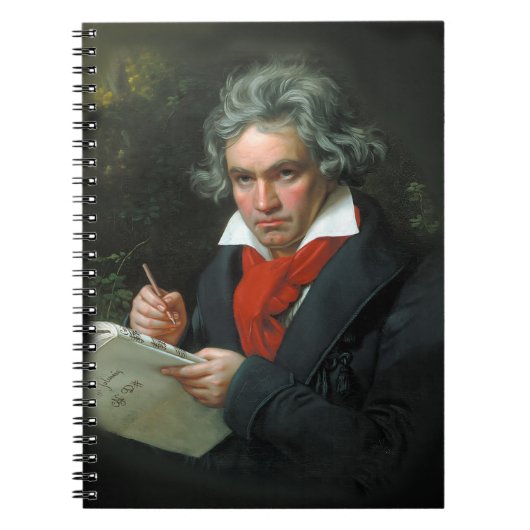 Ludwig van Beethoven Portrait Vintag Notizblock (Vorderseite)