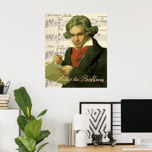 Ludwig Van Beethoven Poster (Heimbüro)