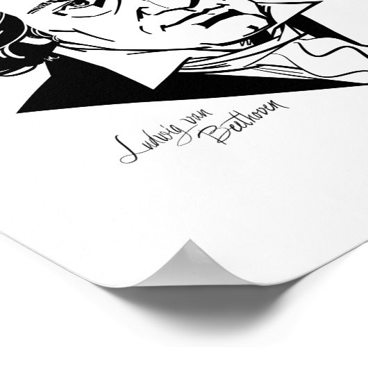 Ludwig van Beethoven Poster (Ecke)