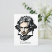 Ludwig van Beethoven Postkarte (Stehend Vorderseite)