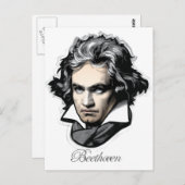 Ludwig van Beethoven Postkarte (Vorne/Hinten)