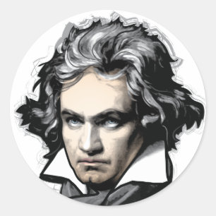 Ludwig van Beethoven Runder Aufkleber