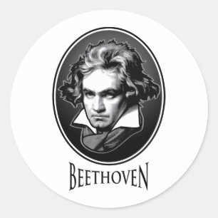 Ludwig van Beethoven Runder Aufkleber