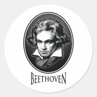 Ludwig van Beethoven Runder Aufkleber