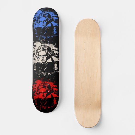 Ludwig Van Beethoven Tribute - bleached Skateboard (Vorderseite)