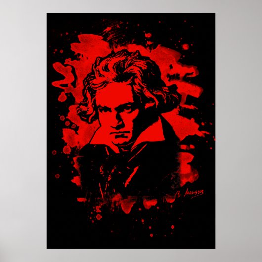 Ludwig Van Beethoven Tribute (red) Poster (Vorne)