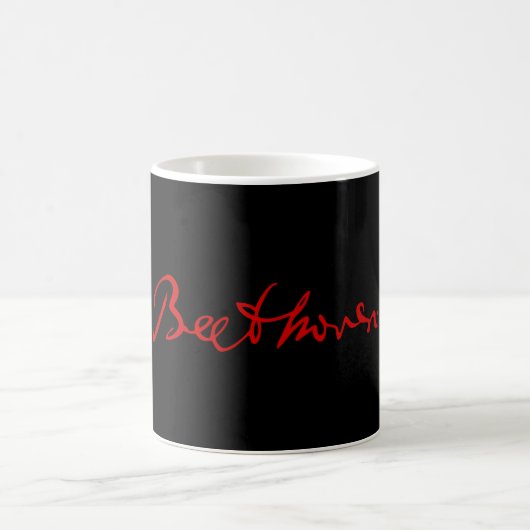 Ludwig van Beethoven Unterschrift Autogramm klassi Kaffeetasse (Mittel)