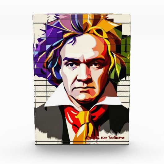 Ludwig van Beethoven Vibrant Unique Fotoblock (Vorderseite)