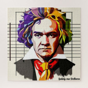 Ludwig van Beethoven Vibrant Unique Puzzle