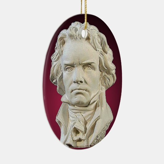 Ludwig van Beethoven-Weihnachtsverzierung Keramik Ornament (Rechts)