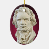 Ludwig van Beethoven-Weihnachtsverzierung Keramik Ornament (Vorne)