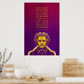 Ludwig van Beethoven Zitat: Nicht nur üben Poster (Küche)